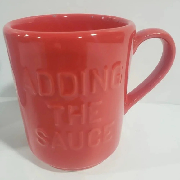 Lenox Kate Spade New York Set of  2 All in Good Taste Teal/Red Mugs. - Picture 3 of 6